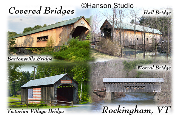 Rockingham, VT - Covered Bridges of Rockingham, VT Collage